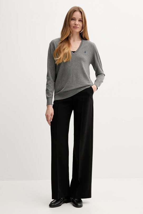 Polo Ralph Lauren sweter bawełniany 211972105 szary AW25