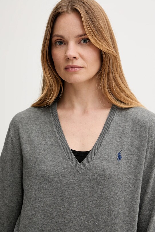 Polo Ralph Lauren sweter bawełniany szary 211972105