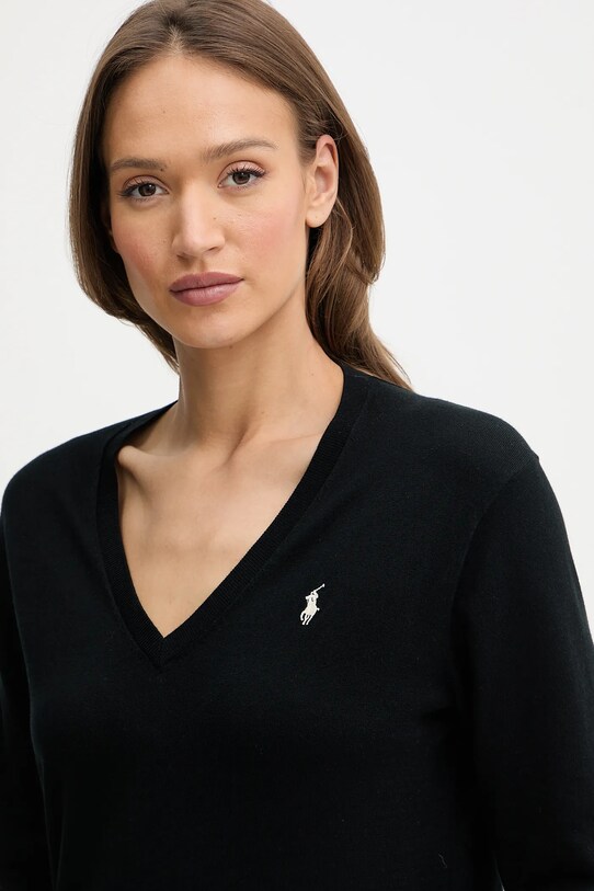 Polo Ralph Lauren pulover de bumbac negru 211972105