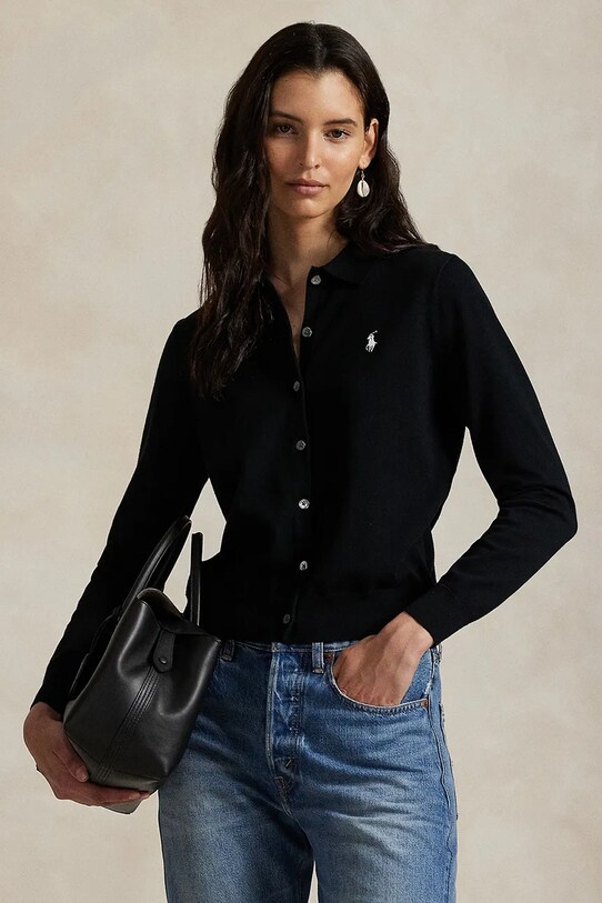 Polo Ralph Lauren pulóver pamut fekete 211972110