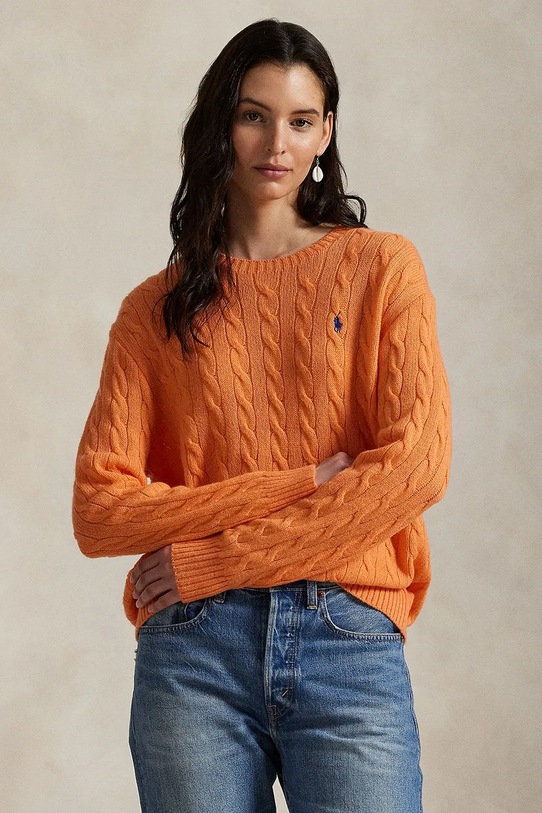 Πουλόβερ Polo Ralph Lauren 211972115 πορτοκαλί