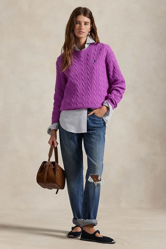 Oblečení Svetr Polo Ralph Lauren 211972115 fialová