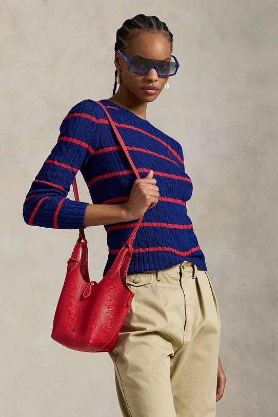 Polo Ralph Lauren maglione in cotone a maglia fine blu 211972119