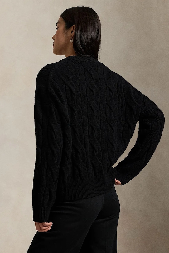 Polo Ralph Lauren sweter wełniany damski 211972127 czarny AW25