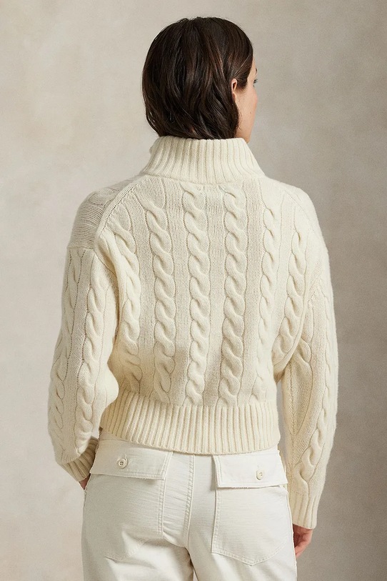 Μάλλινο πουλόβερ Polo Ralph Lauren 211972130 λευκό AW25