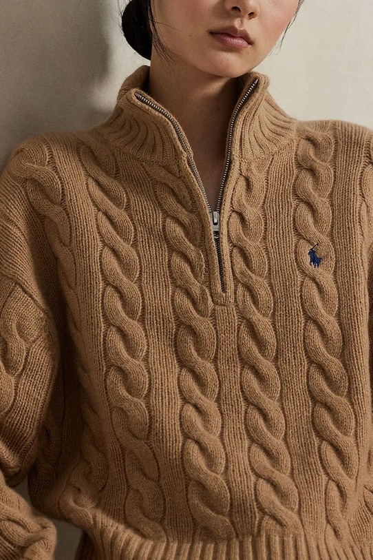 Polo Ralph Lauren maglione in lana 211972130 beige