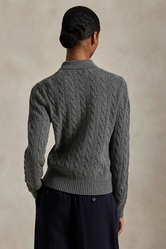 Vlnený sveter Polo Ralph Lauren 211972132 sivá AW25