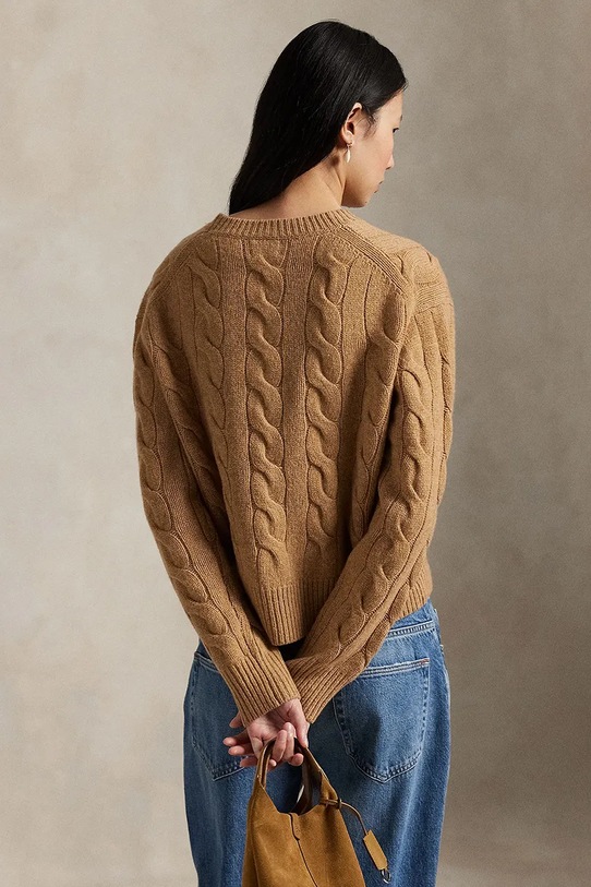 Vlněný svetr Polo Ralph Lauren 211A91216 béžová AW25