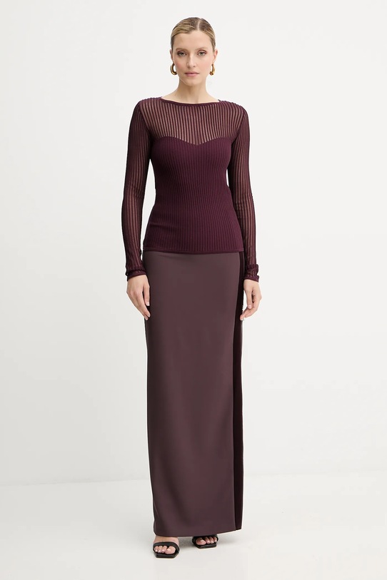 Patrizia Pepe sweter 8K0305.K143 fioletowy AW25