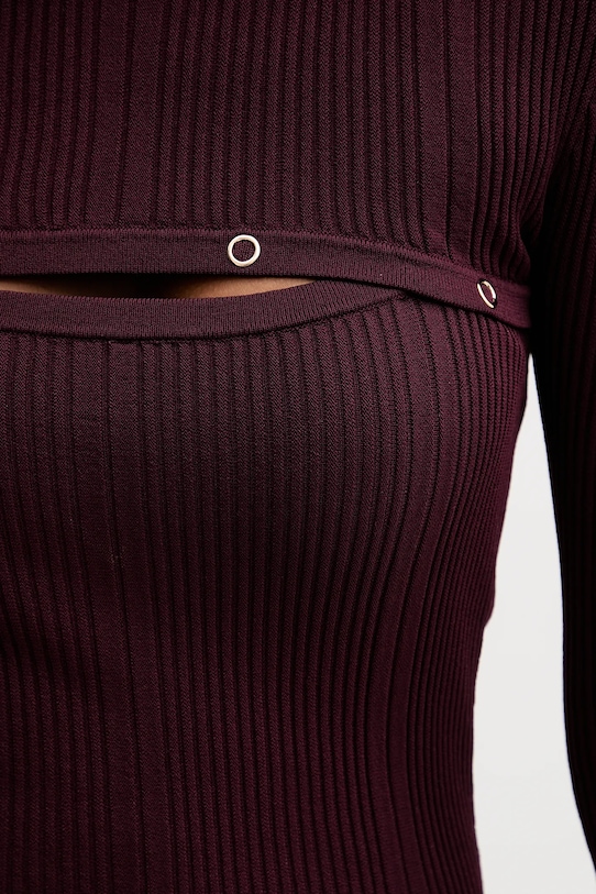Svetr Patrizia Pepe 8K0329.K280 burgundské