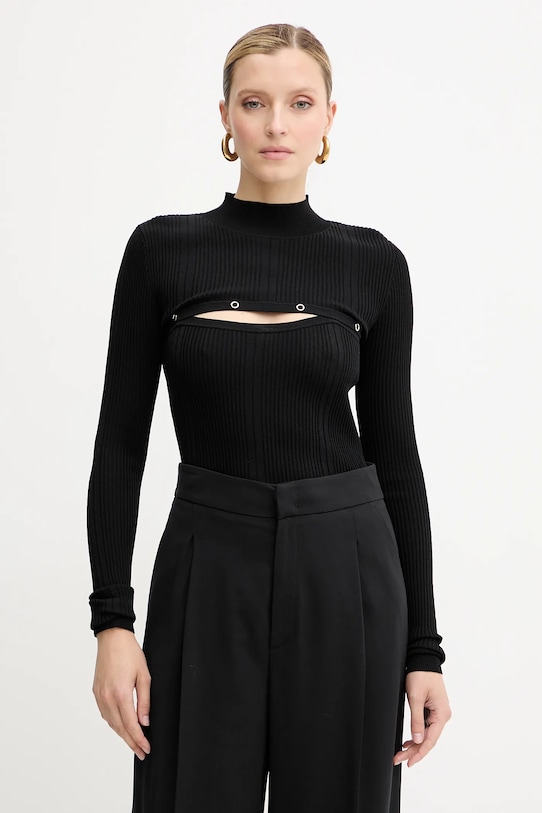 Patrizia Pepe maglione a lupetto nero 8K0329.K280
