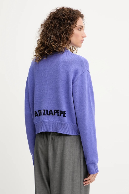 Patrizia Pepe maglione in lana a lupetto violetto 8K0336.K282