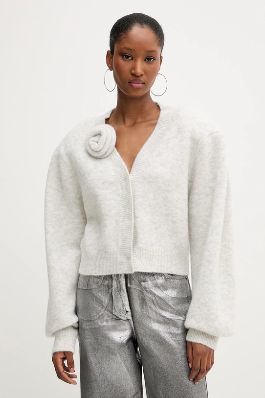 Μάλλινη μπλουζα Rotate μελανζέ γκρί 1142762344