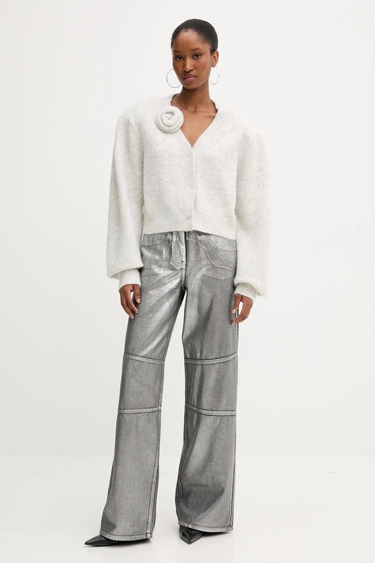 Μάλλινη μπλουζα Rotate 1142762344 γκρί AW25