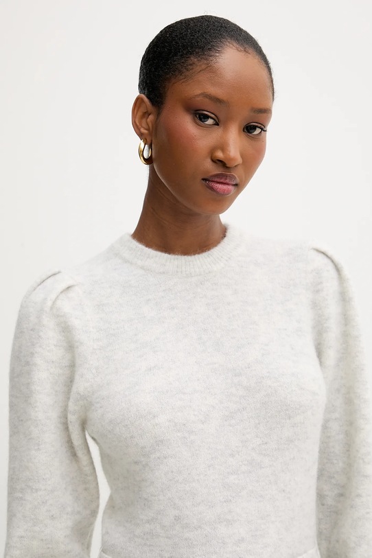Rotate sweter z wełną szary 1142772344