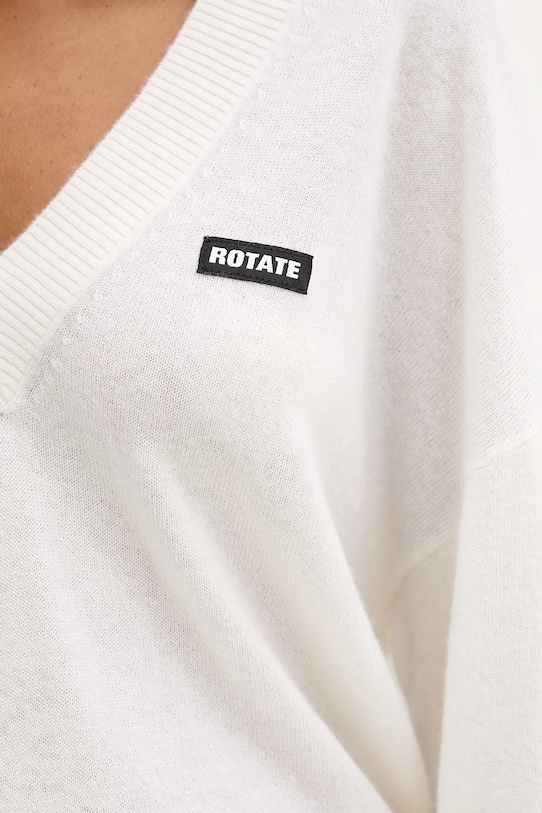 Вълнен пуловер Rotate 114309400 бежов