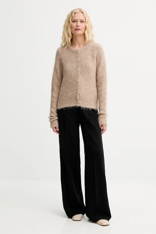 MUNTHE cardigan din lână POVILLA 252160025272 bej AW25