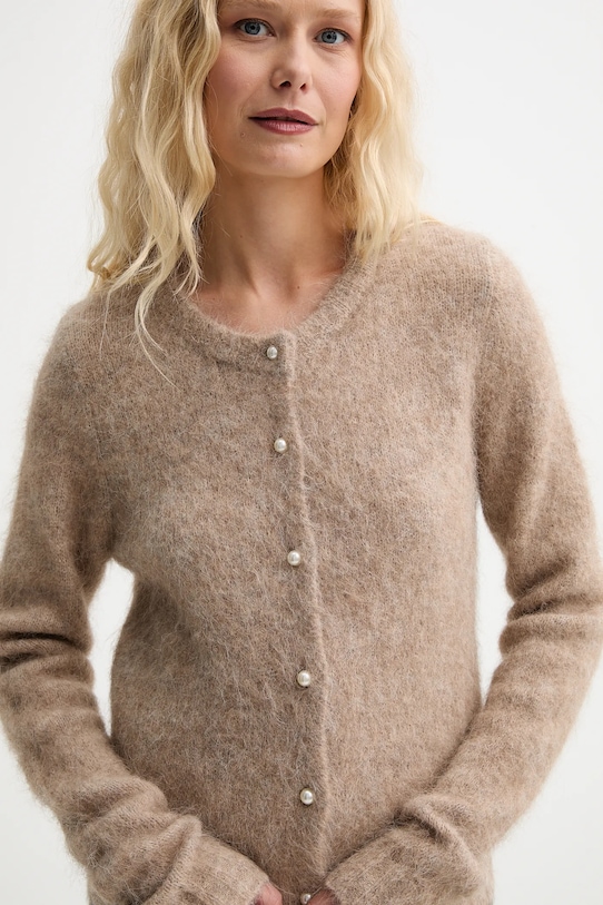 MUNTHE cardigan din lână POVILLA bej 252160025272