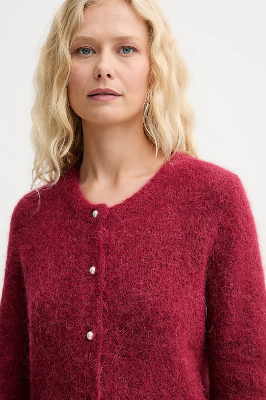 Вовняний кардиган MUNTHE POVILLA бордо 252160025272