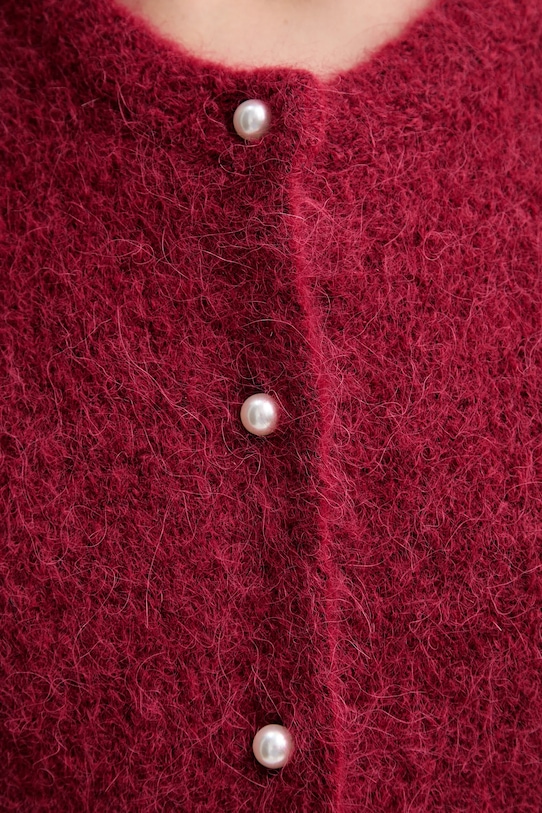 Вовняний кардиган MUNTHE POVILLA 252160025272 бордо