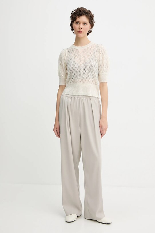 MUNTHE sweter wełniany POPTA 252161925274 beżowy AW25
