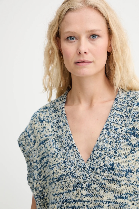 MUNTHE kamizelka wełniana LARAZZA niebieski 253160325371