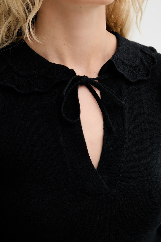 MUNTHE pulover de lână LIVO 253161525373 negru