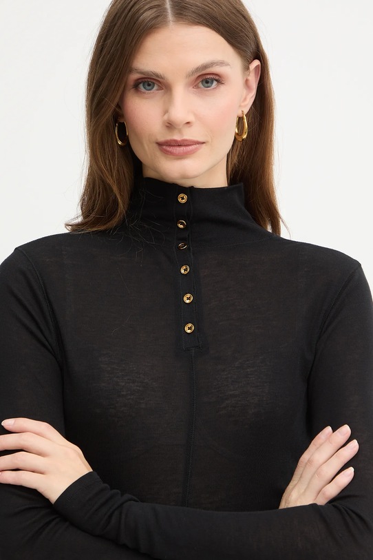 Sveter s prímesou vlny Elisabetta Franchi čierna MD61B56E2