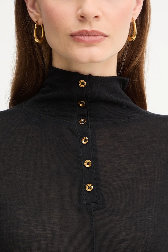 Sveter s prímesou vlny Elisabetta Franchi MD61B56E2 čierna