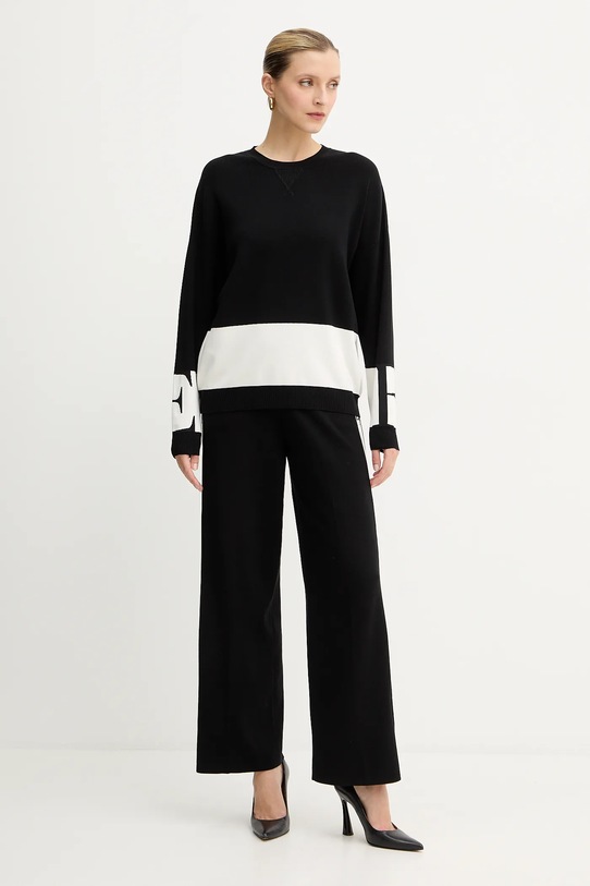 Elisabetta Franchi pulover MK01S56E2 negru AW25