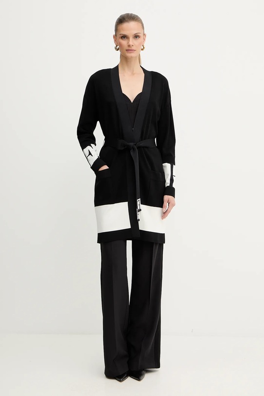 Elisabetta Franchi kardigan MK02S56E2 czarny AW25