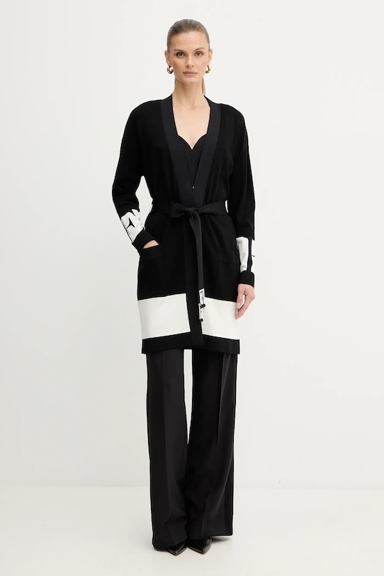 Elisabetta Franchi cardigan MK02S56E2 negru AW25