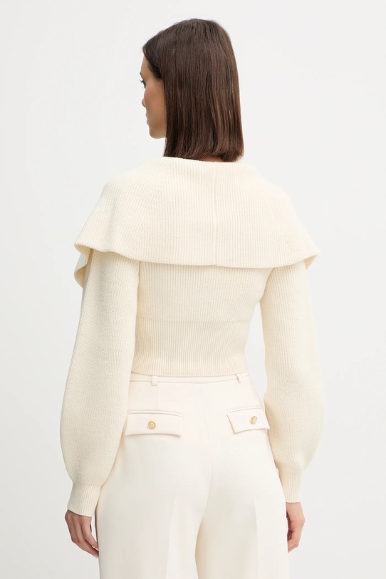 Îmbrăcăminte Elisabetta Franchi cardigan din amestec de lână MK04S56E2 bej