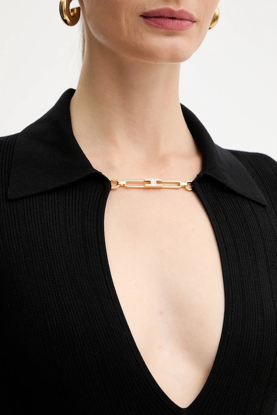 Свитер с добавлением шелка Elisabetta Franchi чёрный MK09B56E2