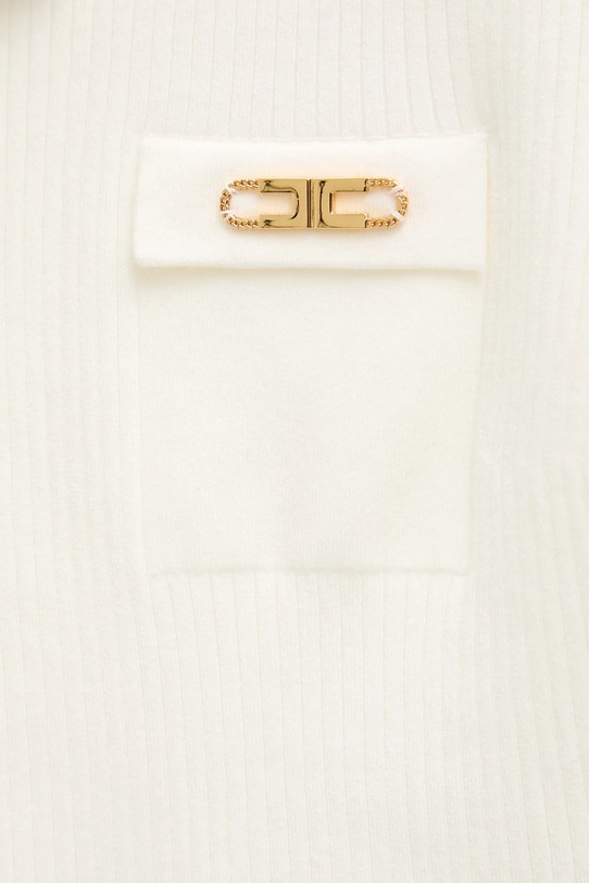 Elisabetta Franchi sweter z jedwabiem MK10B56E2 beżowy