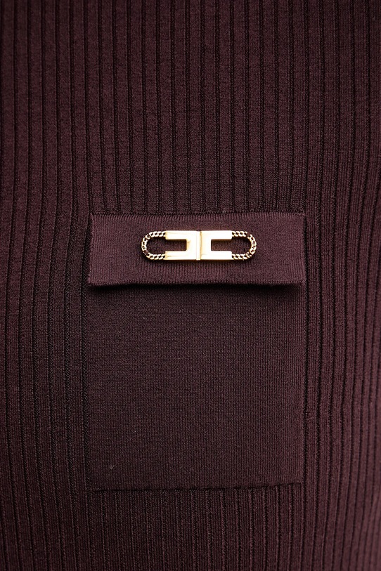 Elisabetta Franchi sweter z jedwabiem MK10B56E2 bordowy