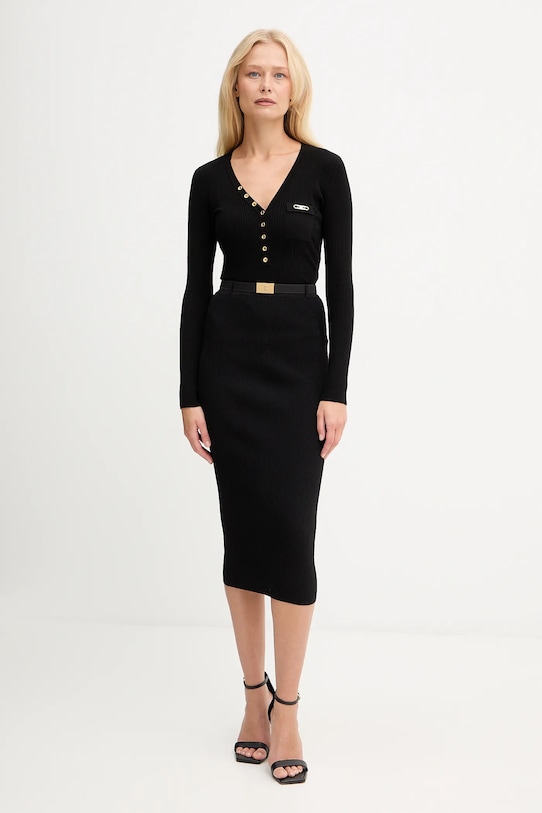 Светр з додаванням шовку Elisabetta Franchi MK12B56E2 чорний AW25