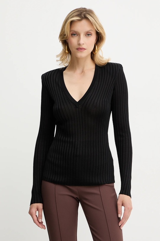 Pulover Elisabetta Franchi tanka crna MK21S56E2