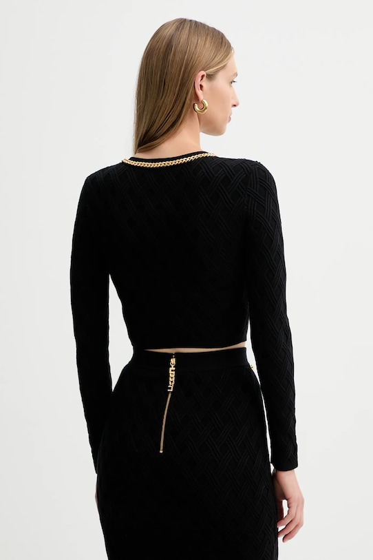 Elisabetta Franchi kardigan MK29B56E2 czarny AW25