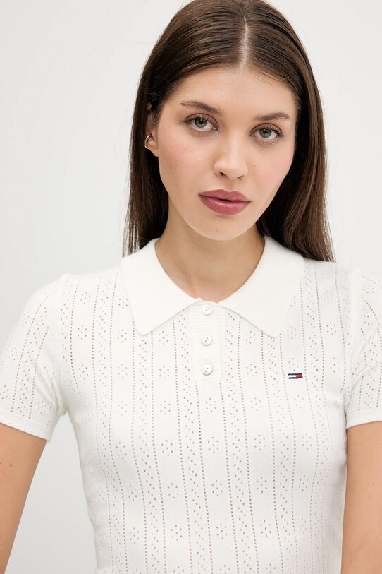 Tommy Jeans pulóver fehér DW0DW20965