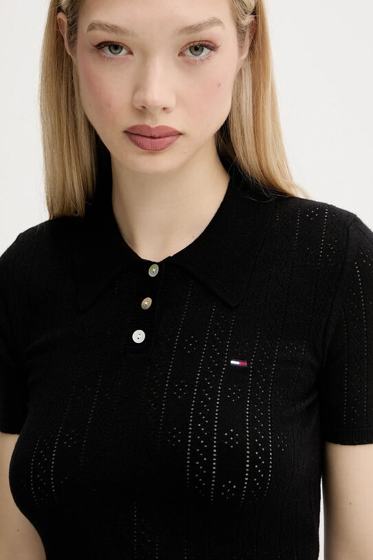 Tommy Jeans pulóver fekete DW0DW20965