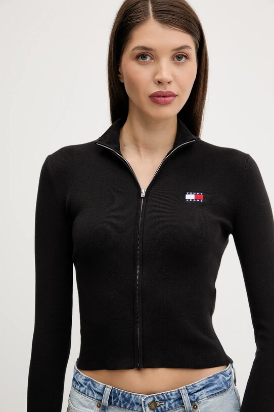 Tommy Jeans cardigan negru DW0DW20967