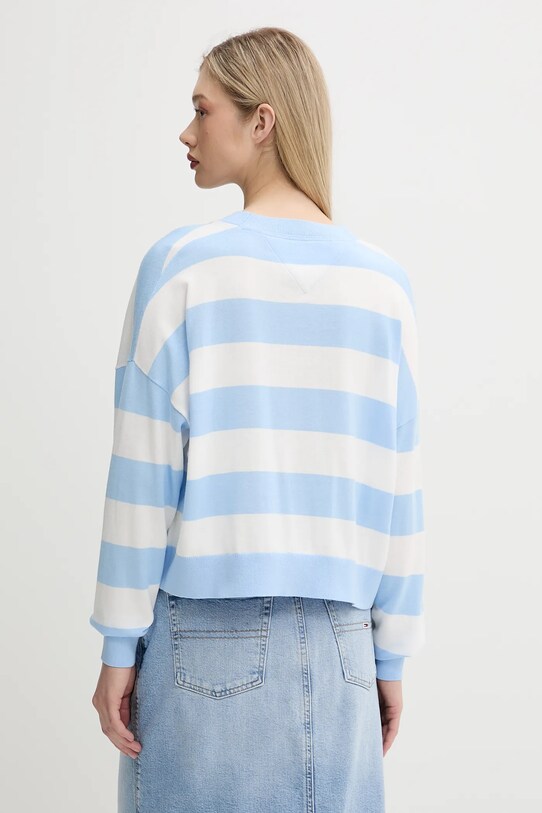 Îmbrăcăminte Tommy Jeans cardigan din bumbac DW0DW20968 albastru