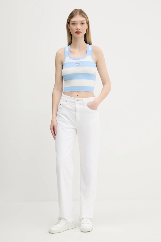 Tommy Jeans top DW0DW20969 albastru AW25