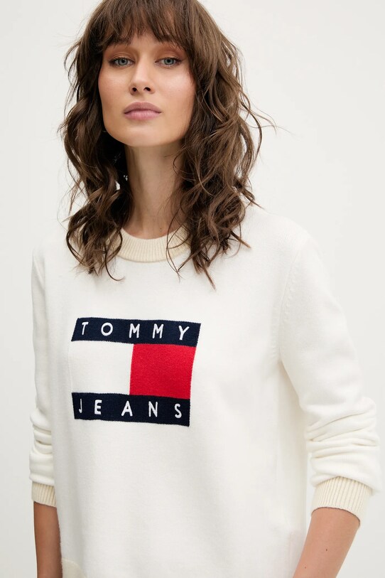 Tommy Jeans sweter beżowy DW0DW20970