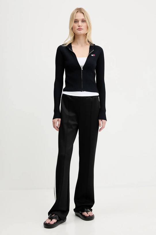 Tommy Jeans cardigan DW0DW20974 negru AW25