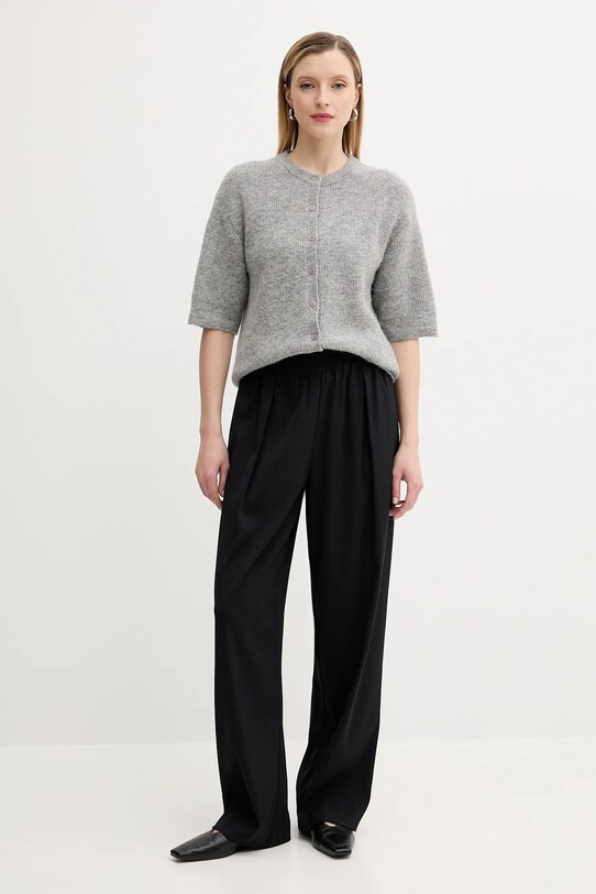 Samsoe Samsoe cardigan din lână SAANOURA F25200115 gri AW25