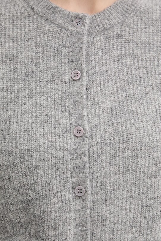 Samsoe Samsoe cardigan din lână SAANOURA F25200115 gri