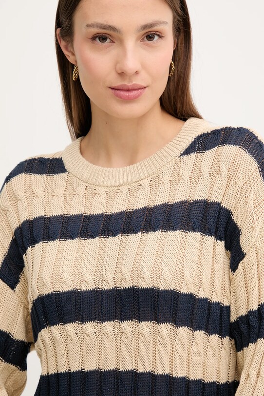 Tommy Hilfiger sweter lniany beżowy WW0WW44481