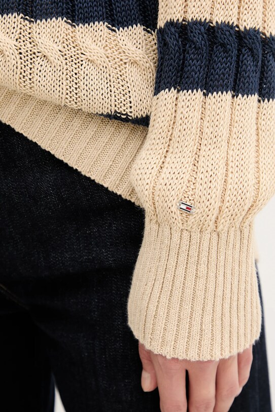 Tommy Hilfiger sweter lniany WW0WW44481 beżowy